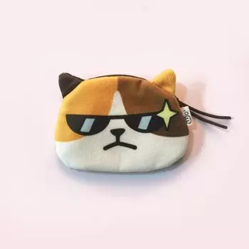 Сумки для наушников Kawaii Cat, детский кошелек для монет, интересные наушники с выражением кота, кабель для передачи данных, портативная сумка для хранения as the picture