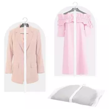 Сумки для одежды Сумка для платья для хранения Пыленепроницаемый чехол для костюма с застежкой-молнией для платьев