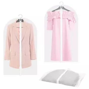 Сумки для одежды Сумка для платья для хранения Пылезащитный чехол для костюма с застежкой-молнией Для хранения одежды, костюма, пальто в шкафу 100*60 см One Size