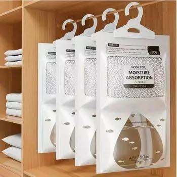 Сумки для осушителя воздуха в шкафу, впитывающие влагу, подвесные мешочки для товаров для помещений 80g белый