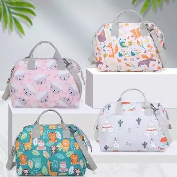 Сумки для подгузников, портативная сумка для пеленания, водонепроницаемая, вместительная, с несколькими карманами, сумка-мессенджер для малышей, легкая, для мам розовый