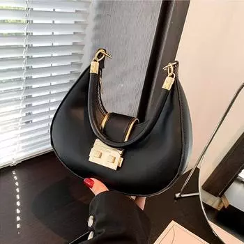 Сумки для подмышек из искусственной кожи, однотонная сумка на ремне, модная сумка на плечо, женская женская сумка