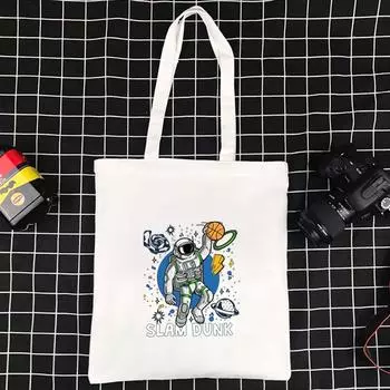 Сумки для покупок для женщин, многоразовая холщовая сумка, высококачественная экологически чистая сумка, складная холщовая большая сумка большой вместительности Bolsos 24*26cm