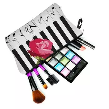 Сумки для туалетных принадлежностей, многофункциональные портативные подвесные сумки с принтом музыкальных инструментов, легкая косметическая сумочка 4