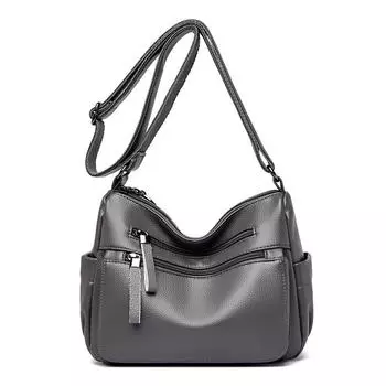 Сумки для женщин Европейская и американская модная женская сумка через плечо с множеством карманов Легкая однотонная женская сумка через плечо в стиле ретро