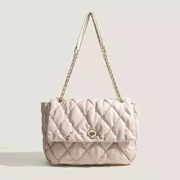 Сумки для женщин Летняя модная цепочка с бриллиантами на одно плечо, косая повседневная женская сумка для поездок на работу белый