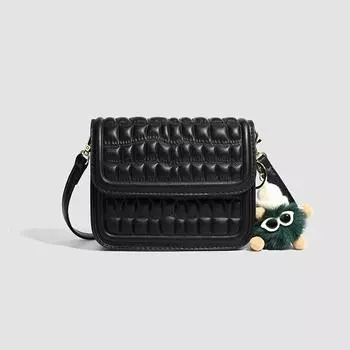 Сумки для женщин на осень и зиму, маленькая квадратная сумка с текстурой из ниши, объемная сумка-коробка с ромбовидным узором, повседневная универсальная сумка через плечо