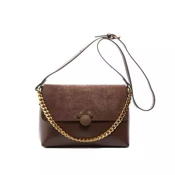 Сумки для женщин на весну и лето, маленькая квадратная сумка Maillard в стиле ретро, универсальная сумка с диагональным поперечным ремнем на одно плечо чёрный