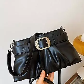 Сумки для женщин, новинка 2024 года, высококачественная текстурированная модная простая нишевая сумка на одно плечо, ручная сумка через плечо подмышками серебряный