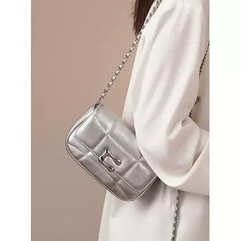 Сумки для женщин, осенняя новая сумка через плечо с цепочкой и подмышкой, высококачественная универсальная сумка через плечо