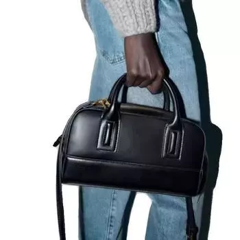 Сумки для женщин Trend 2024 Z Роскошная сумка Новый дизайн Сумка для боулинга Модная сумка через плечо Маленькие квадратные сумки Женские сумки 28x16x9 cm чёрный