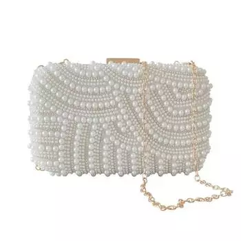 Сумки, горячая распродажа, сумки для ужина Pearl, мягкие женские сумки через плечо с замком Face Lock, маленькие квадратные сумки через плечо, свадебные вечерние сумки белый