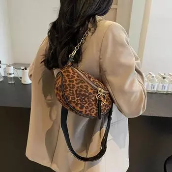 Сумки-хобо из искусственной замши с леопардовым принтом, модные, с широкими ремешками, дизайнерский стиль, ощущение роскоши, женские сумки через плечо с цепочками