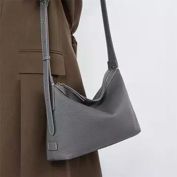 Сумки-хобо из натуральной кожи через плечо для женщин, модные дизайнерские простые мягкие женские сумки-пельмени