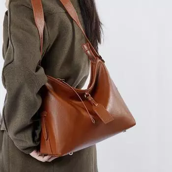 Сумки-хобо из натуральной кожи для женщин, модные дизайнерские сумки-тоут большой вместимости, женские сумки через плечо