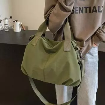 Сумки из цельной ткани большой вместимости, простые и универсальные, через плечо и через плечо, повседневные, прочные, супер крутые, женские сумки