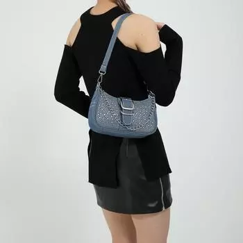 Сумки из денима Temperament Diamond, женские, новые, универсальные, с цепочкой, подмышечные, винтажные, шикарные, на одно плечо, сумки через плечо