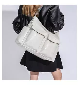 Сумки из искусственной кожи с верхней ручкой на молнии, женские сумки на распродаже 2024, высококачественные однотонные сумки на плечо, сумка с швейной нитью, повседневная сумка-тоут Bolso чёрный