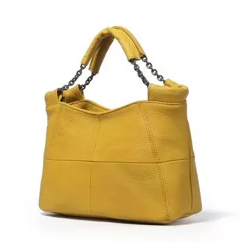 Сумки из натуральной кожи, маленькие женские новые сумки, женские сумки на ремне, женские сумки из натуральной кожи с верхним слоем, сумки на цепочке жёлтый