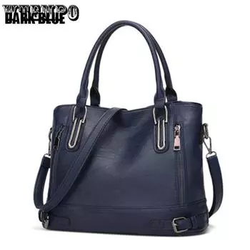 Сумки из натуральной кожи, роскошные женские сумки-мессенджеры, Bolsa Feminina, женские сумки на ремне One Size темно-синий