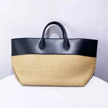 Сумки из натуральной кожи соломенные с заплатками для женщин, роскошные дизайнерские сумки и кошельки, новые повседневные сумки через плечо большой емкости