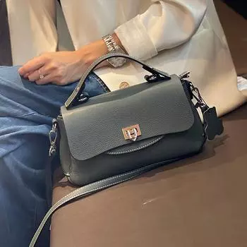 Сумки колледжа из натуральной кожи с верхней ручкой, женские модные сумки класса люкс, эстетичные сумки через плечо для женщин, маленькая сумка через плечо