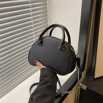 Сумки корейской версии текстуры 2024 лето новая портативная маленькая квадратная сумка сумка через плечо сумка для боулинга маленькая сумка женская чёрный