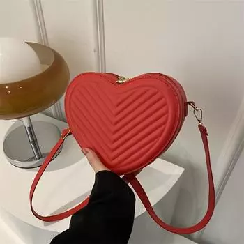 Сумки Love Bag Модная сумка через плечо Texture Pressure Shell Женская сумка Niche Универсальная сумка-мессенджер красный