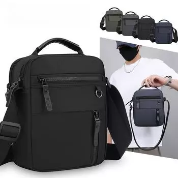 Сумки-мессенджеры для мужчин, повседневная сумка-мессенджер Oxford, маленькая сумка через плечо на молнии, простая мини-сумка для телефона через плечо, мужская сумка через плечо чёрный
