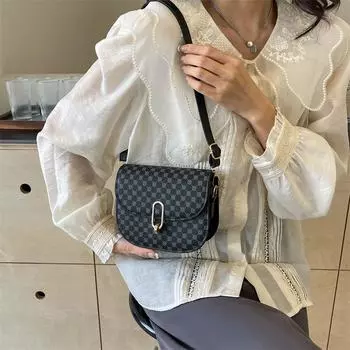 Сумки Модная сумка через плечо Текстурированная фурнитура Маленькая квадратная сумка в иностранном стиле Универсальная сумка-мессенджер розовый