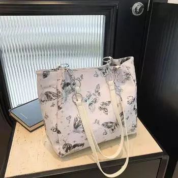 Сумки Модные сумки через плечо Сумки-тоуты с бабочками большой емкости Сумки-тоуты с текстурированной ПУ подмышкой Универсальные женские сумки розовый