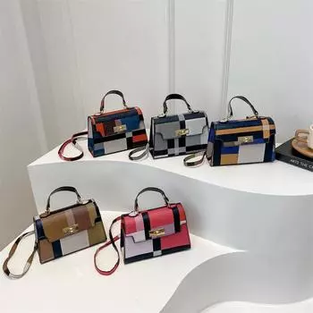 Сумки Модные сумки Текстурированные женские сумки из искусственной кожи Универсальные сумки через плечо Сумки-мессенджеры с распылением серый