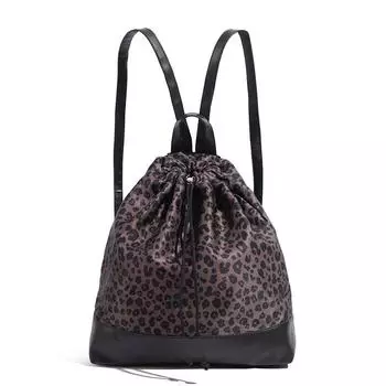 Сумки, Модный повседневный универсальный рюкзак с леопардовым принтом, Простой затягивающийся шнурок, Легкий рюкзак для поездок на работу