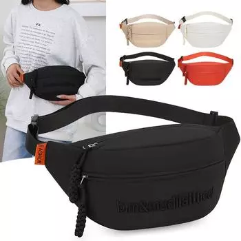 Сумки на грудь, сумка-банан для женщин, сумка через плечо, сумка на пояс для бега, повседневная сумка для покупок, пояс на поясе в виде полумесяца, большая вместимость чёрный