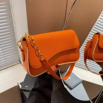 Сумки на плечо из акрила с цепочкой конфетного цвета для женщин из искусственной кожи, мини-сумка-седло через плечо, дизайнерская сумка класса люкс 24x14x7cm бежевый