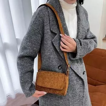 Сумки на плечо из бархата с застежкой-молнией для женщин, прочная повседневная сумка, модная швейная сумка через плечо