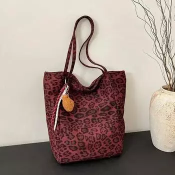 Сумки на плечо из нейлона с леопардовым принтом, горячая распродажа, модные сумки большой вместимости, модные молодежные мягкие популярные женские сумки