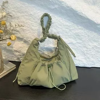 Сумки на плечо из нейлона с застежкой-молнией и швейными нитками для женщин, высококачественные сумки большой вместимости для женщин, сумки с внутренними отделениями