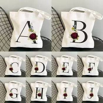 Сумки на плечо, школьные сумки, сумки для девочек, женские сумки для покупок, экологически чистые сумки для хранения, повседневные минималистичные многоразовые парусиновые сумки 24*26cm