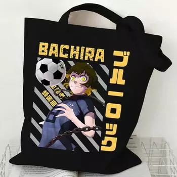 Сумки на плечо в стиле аниме для женщин, синяя сумка-тоут с принтом замка, многоразовые сумки для покупок, холщовые сумки