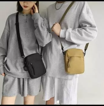 Сумки на слинге для мужчин и женщин, повседневная парусиновая маленькая сумка через плечо на молнии, простая маленькая сумка через плечо