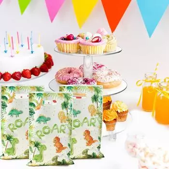 Сумки на тему динозавров Подарочные пакеты на день рождения для мальчиков Украшения на день рождения в стиле динозавров Сафари День рождения Baby Shower Конфетные пакеты Декор 25pc