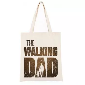 Сумки Negan The Walking Dad, сумки на плечо, винтажный черный жилет в стиле аниме, парусиновая сумка для покупок, большая сумка для книг, сумки для девочек 24*26cm бежевый