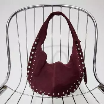 Сумки-подмышки из искусственной замши в форме полумесяца для женщин, роскошные дизайнерские сумки и кошельки