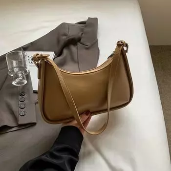 Сумки подмышки Простая универсальная женская сумка Новая сумка на одно плечо Персонализированная сумка через плечо для поездок на работу (20cm<Max Length<30cm)