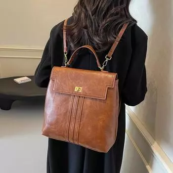 Сумки Простые сумки через плечо для поездок на работу Рюкзаки Premium Feeling Сумки большой вместимости коричневый