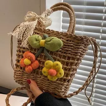 Сумки ручной работы, женские летние сумки в стиле отпуска, плетеные соломенные сумки, женские сумки через плечо с выемками, женские