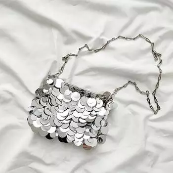 Сумки с блестками, серебряная сумка, женская маленькая сумка-тоут, блестящие модные женские сумки-ведра, блестящие кошельки для девочек, 2024 серебряный