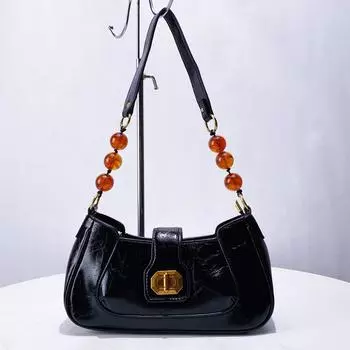 Сумки с замком-бусиной и украшением для женщин, дизайнерские роскошные сумки и сумки, новые в винтажном стиле, сумка через плечо