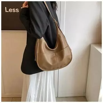 Сумки-седла из цельного полиуретана большой вместимости, простые и универсальные сумки через плечо большой вместимости для поездок на работу